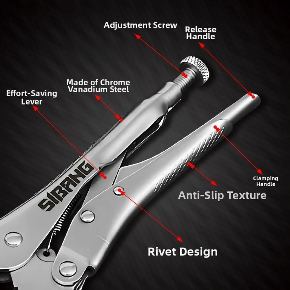 90° Curved Nose Pliers – 7" & 10" Adjustable Jaw Bending Tool Curved Nose Pliers Axl