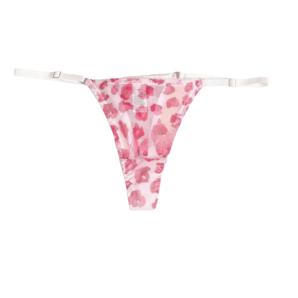 Women's Low-Rise Floral Mesh Thong Briefs | S–XL Women's Thong Briefs Axl Pink L 1pc