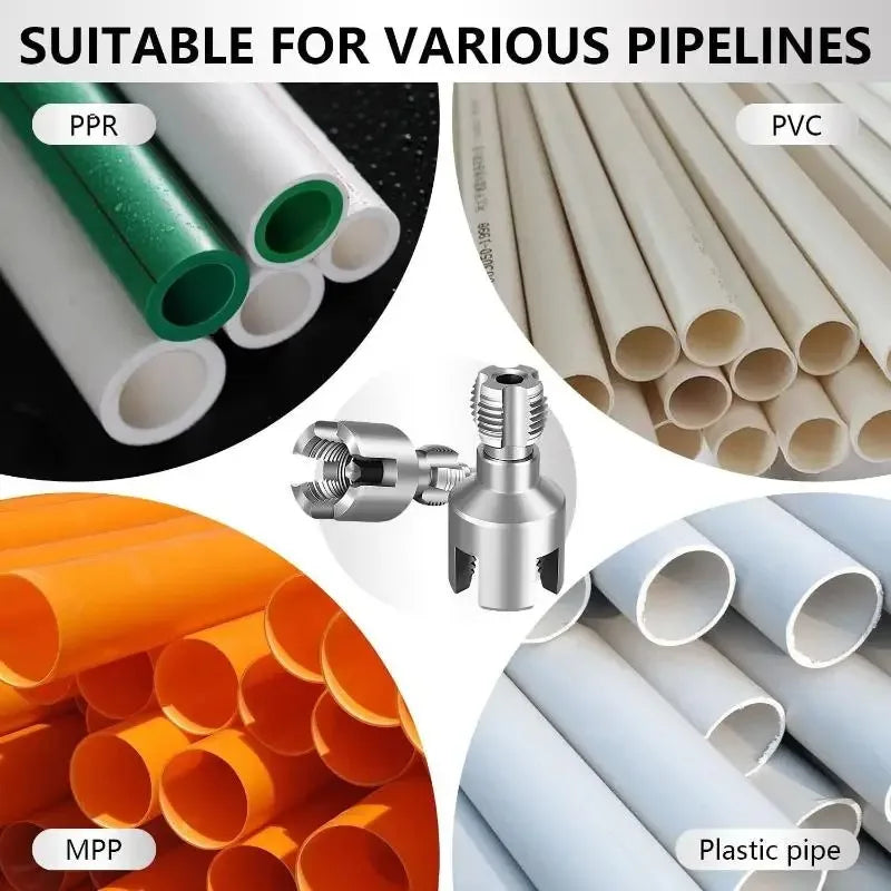Electric Drill Pipe Threader Kit – Internal & External Threading Pipe Threader Kit Axl