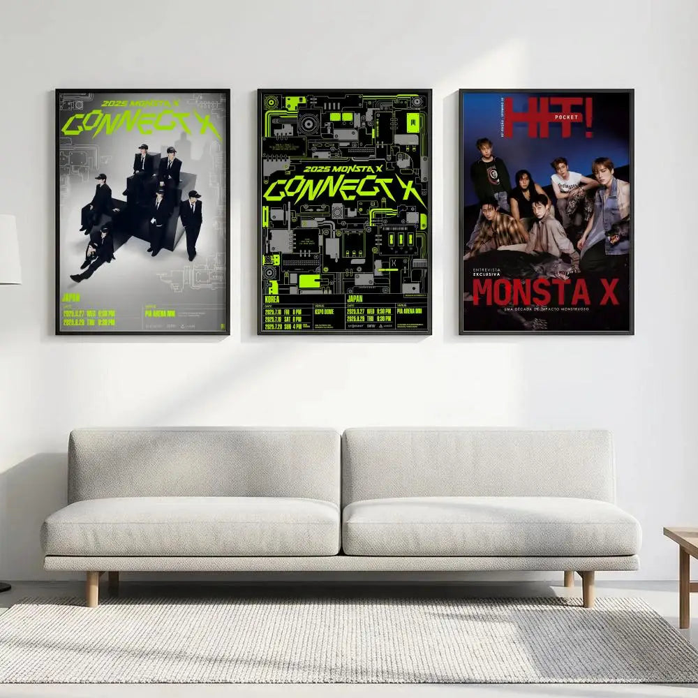 Monsta X HD Wall Poster – Waterproof Sticky K-Pop Room Decor Wall Art Poster Axl