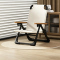 Foldable High-Back Recliner Chair – Portable Adjustable Lounge Foldable Recliner Chair Axl white B