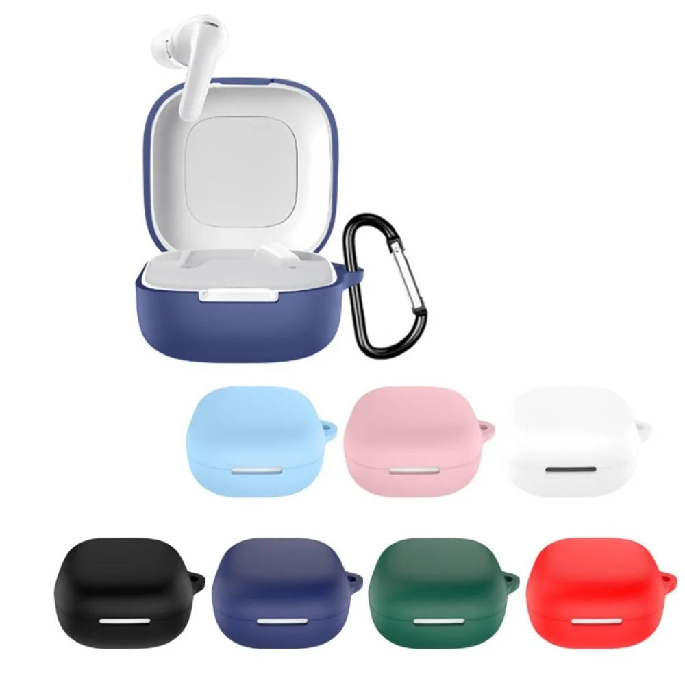 Silicone Case + Carabiner for Anker Soundcore R60i NC Earphone Case Cover Axl