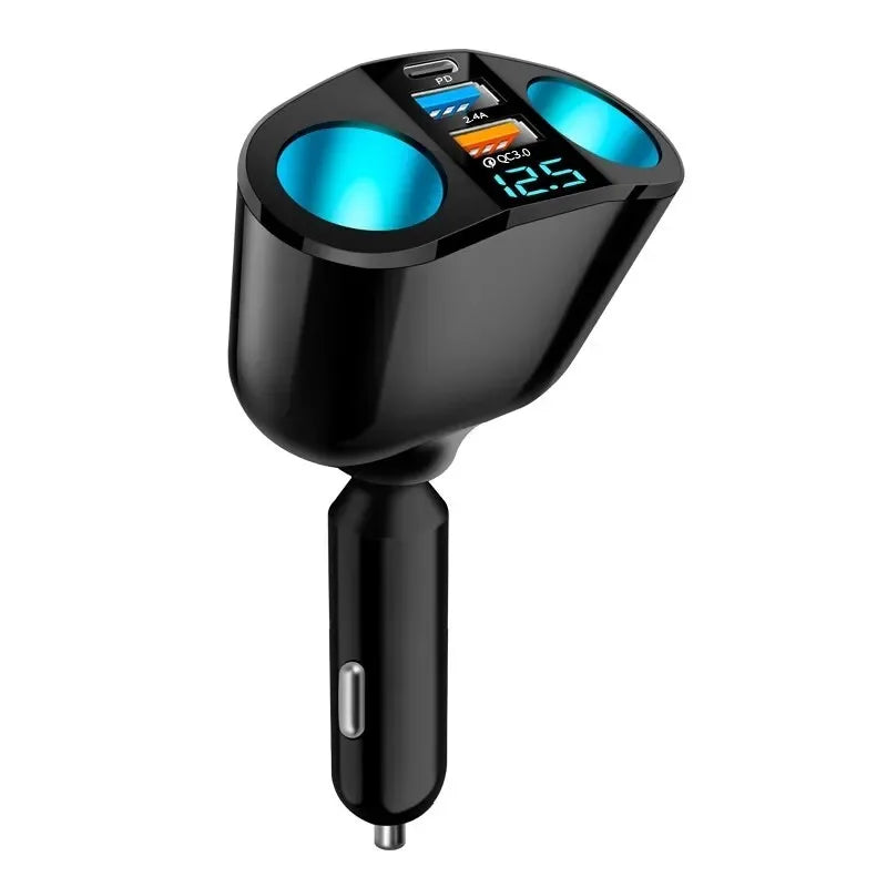 Dual-Port Car Charger PD 20W + QC 3.0 with Digital Display Car Charger Adapter Axl