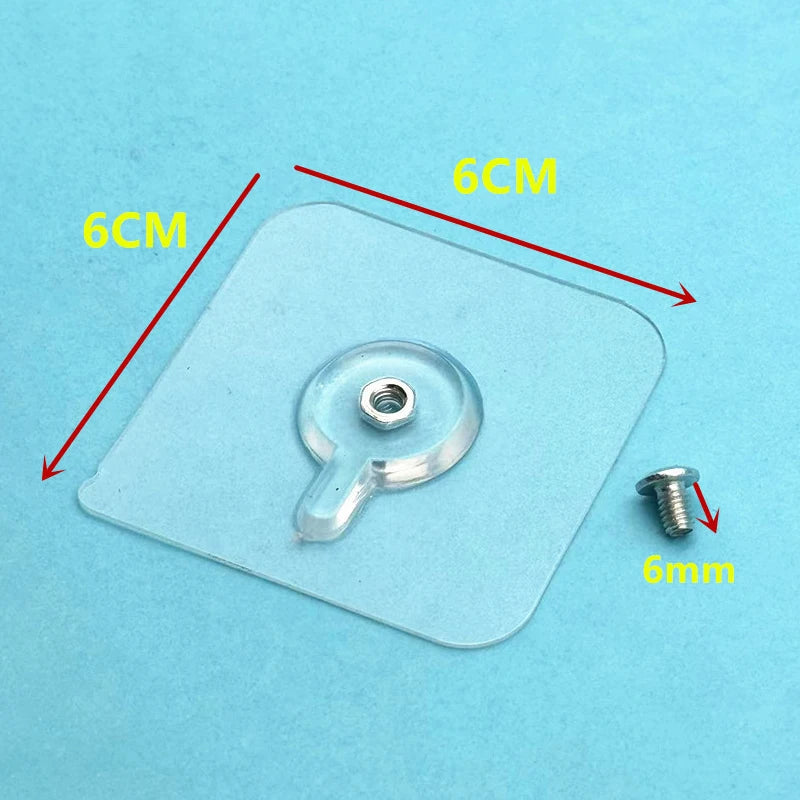 Transparent Self-Adhesive Wall Hook – No-Trace Sticky Hanger Adhesive Wall Hook Axl transparent-1