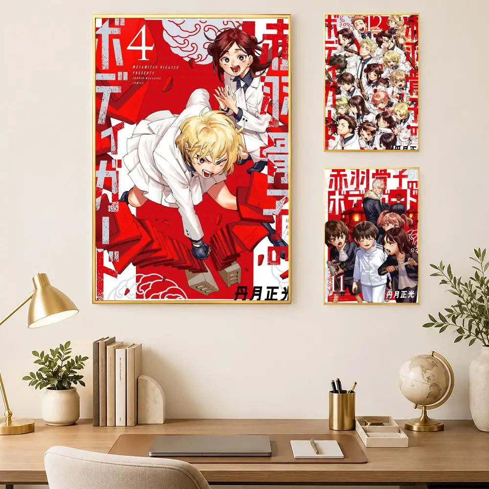 Akabane Honeko no Bodyguard Self-Stick HD Anime Wall Poster Anime Wall Poster Axl