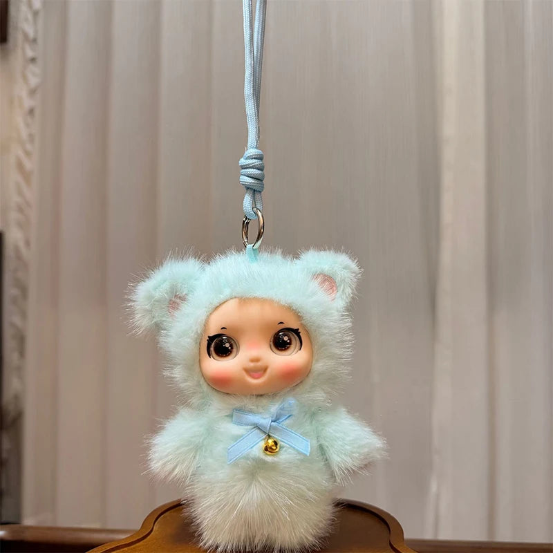Cute Forest Animal Plush Doll Pendant – Backpack Charm Gift Plush Doll Pendant Axl Sky blue
