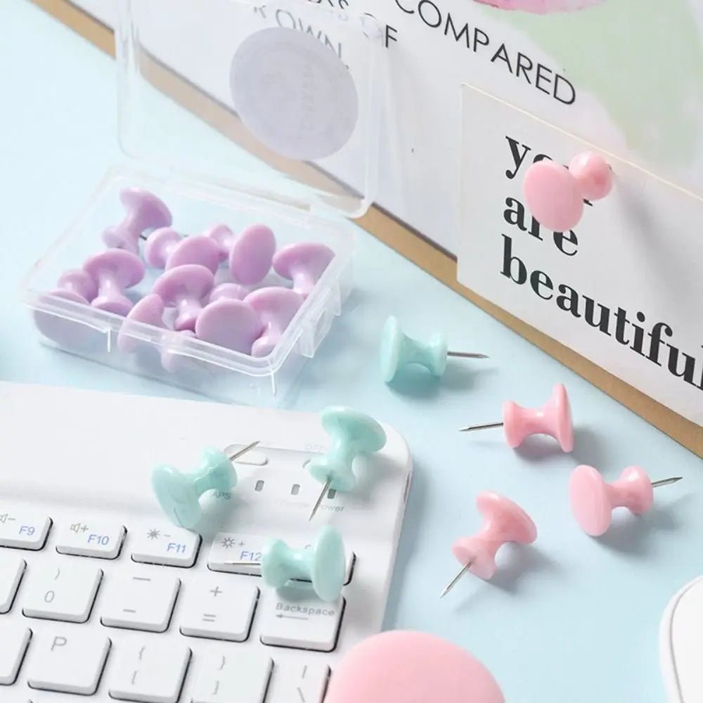 Macaron Color Pushpins – Pastel Plastic Thumb Tacks for Boards Decorative Pushpins Axl