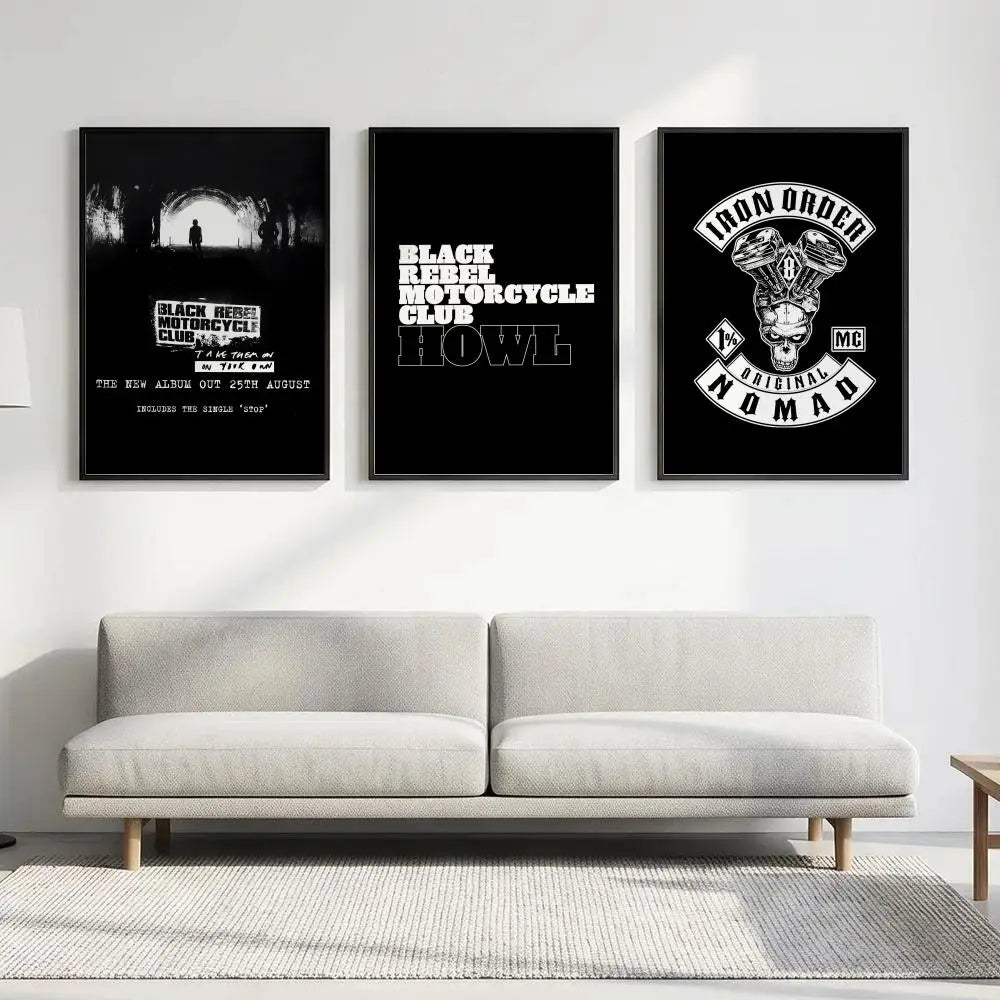 BRMC Band HD Art Poster – Waterproof Sticky Wall Decor Music Band Poster Axl