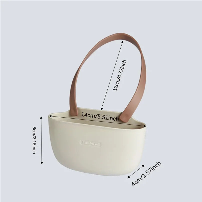 Kitchen Sink Hanging Drain Basket – Sponge & Soap Holder Sink Organizer Basket Axl