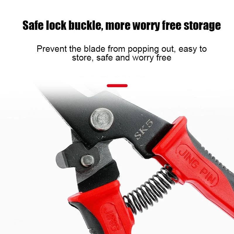 9-Inch Tin Snips – Straight & Curved Sheet Metal Cutter Tool Sheet Metal Snips Axl
