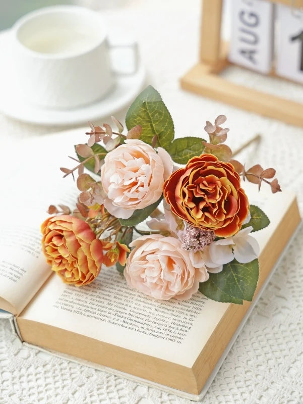 Silk Peony Artificial Flowers – Wedding, Home & Fall Décor Artificial Silk Flowers Axl color 4 1 PC