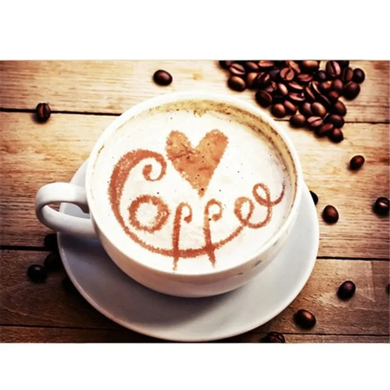 16 PCS Coffee Stencils Set – Latte & Cappuccino DIY Art Molds Coffee Art Stencils Axl