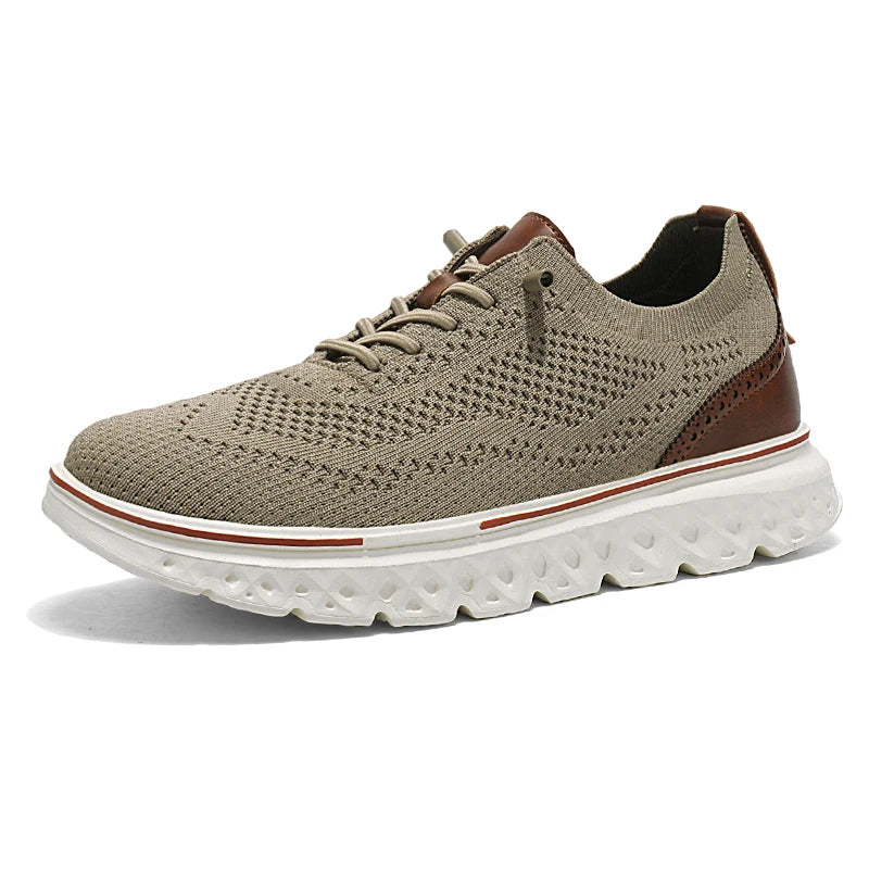 Men's Lightweight Breathable Sneakers – Low Top Walking Shoes Men's Sneakers Axl khaki 40