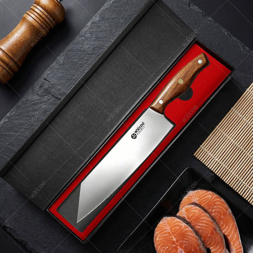 WXCOO Japanese Santoku Knife Set – 5-Piece Stainless Steel Kitchen Knife Set Axl Slicing Knife