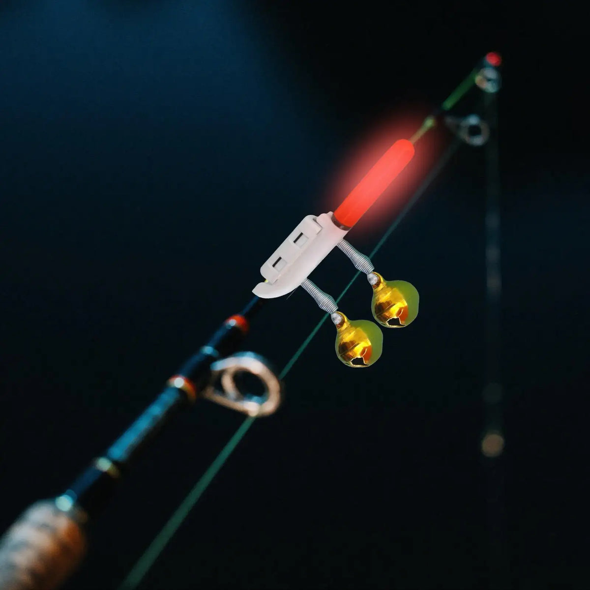 Rechargeable Fishing Rod Tip Light Clip & Bite Alarm Bell Kit Fishing Rod Light Axl