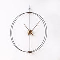 Large 80cm Silent Minimalist Wall Clock – Wood & Metal Hands Wall Clock Axl Gold Dial 80CM