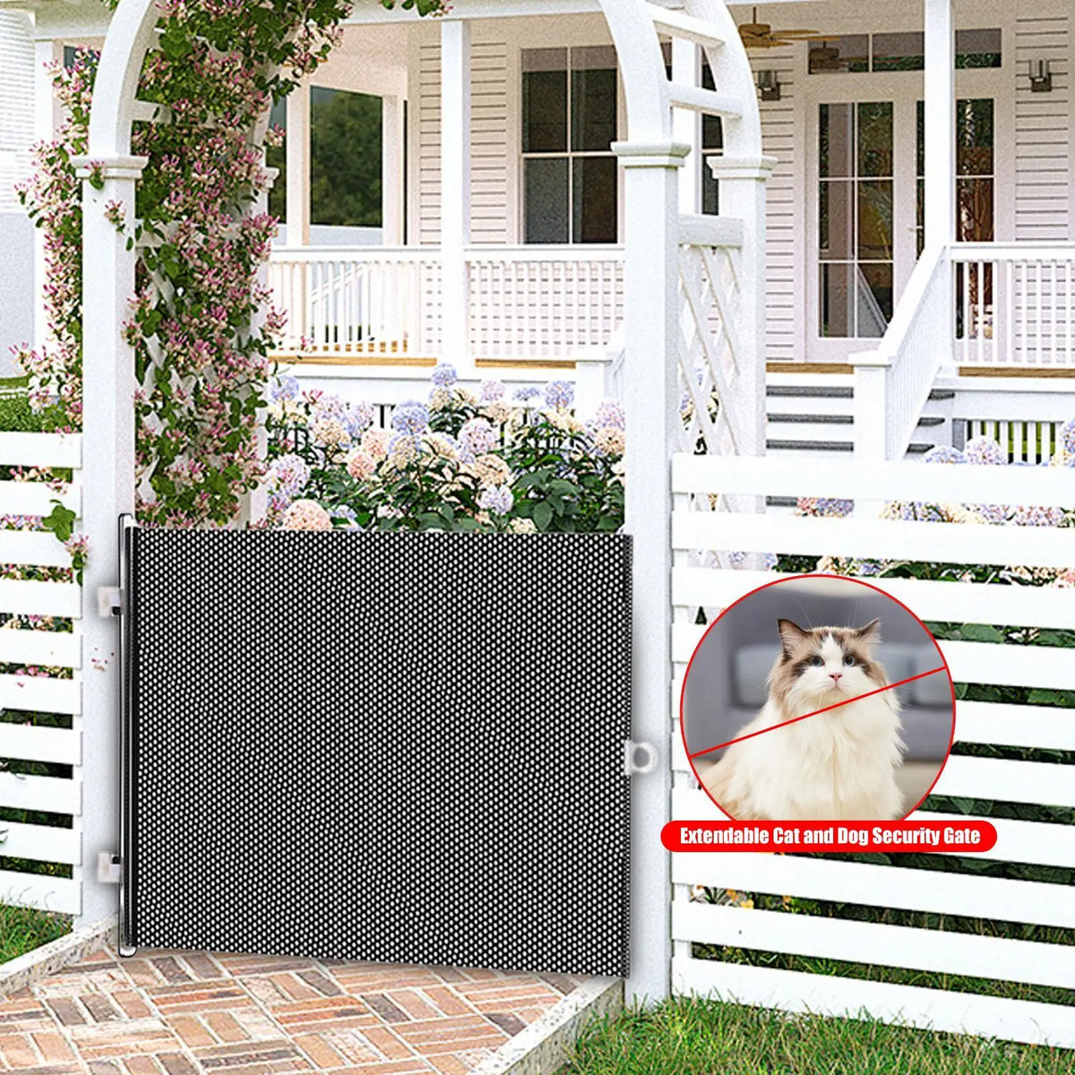 Retractable Pet Gate 40x125cm – Dog & Cat Door Barrier Retractable Pet Gate Axl