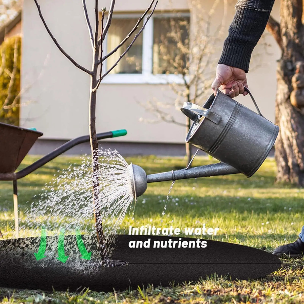 Tree Mulch Ring – Reusable Weed Control & Root Protection Mat Garden Weed Control Mat Axl