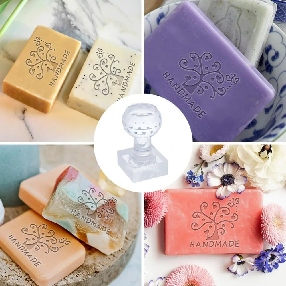 Acrylic Tree of Life Soap Stamp with Handle – Embossing Seal Soap Embossing Stamp Axl