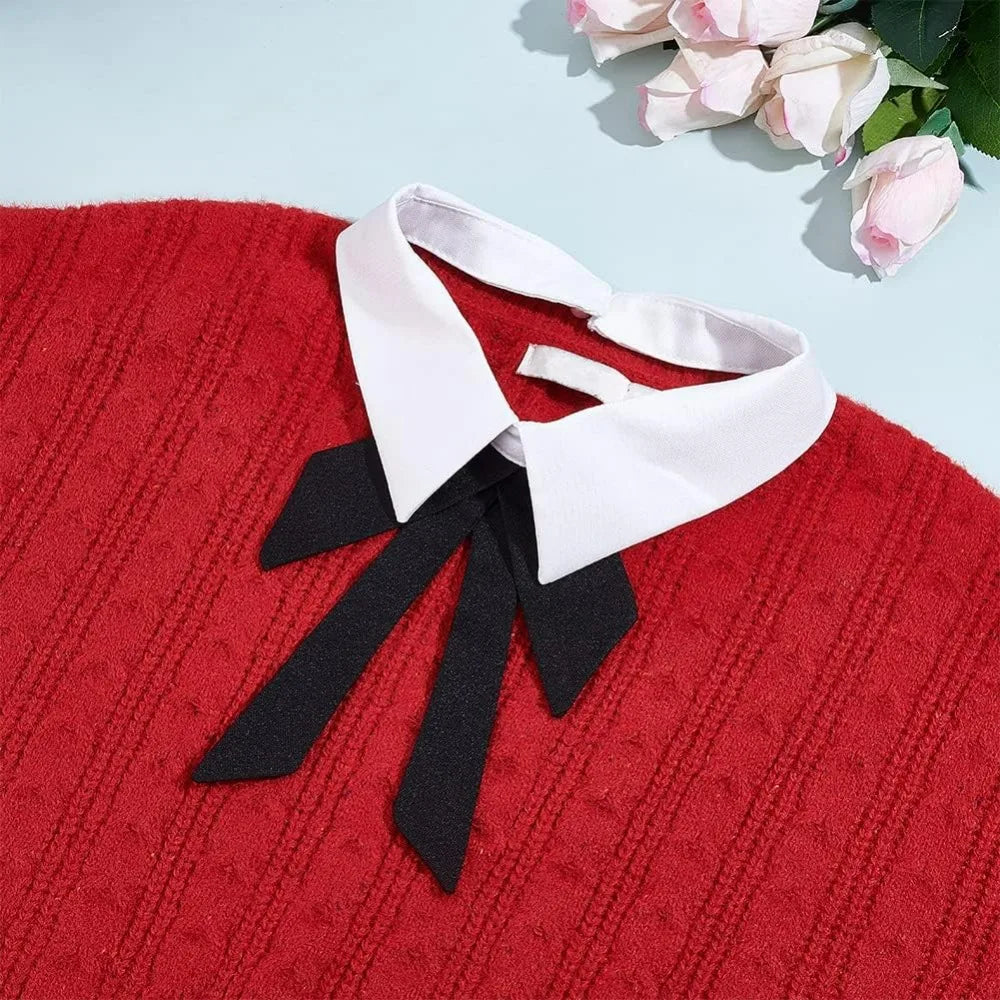 2-Piece Detachable False Collar Set – Peter Pan & Bow Tie Detachable Collar Set Axl