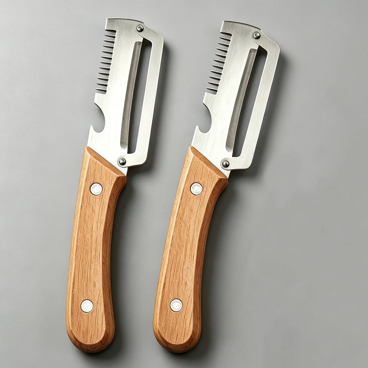 Wooden Handle Stainless Steel Vegetable & Fruit Peeler Vegetable Peeler Axl 2pcs