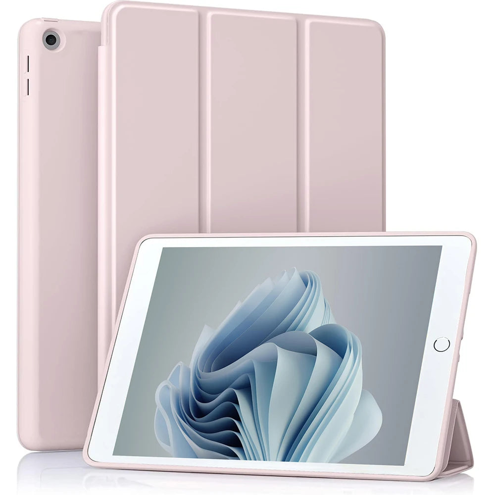 Tri-Fold Smart Case iPad 9th/8th/7th Gen 10.2" + Pencil Slot Tablet Folio Case Axl Pink