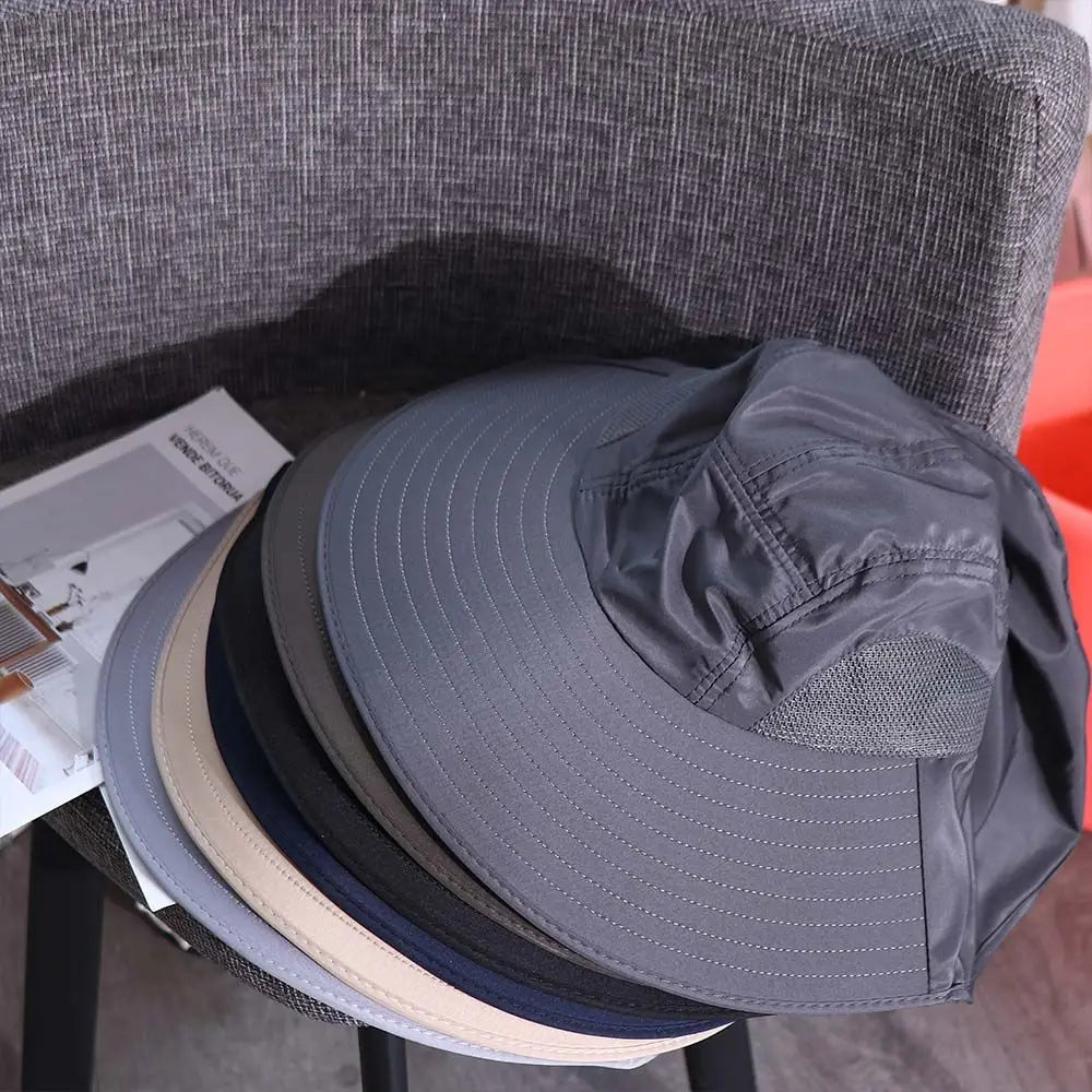 Wide Brim Bucket Hat with Neck Flap – UPF 50+ Sun Hat Sun Bucket Hat Axl