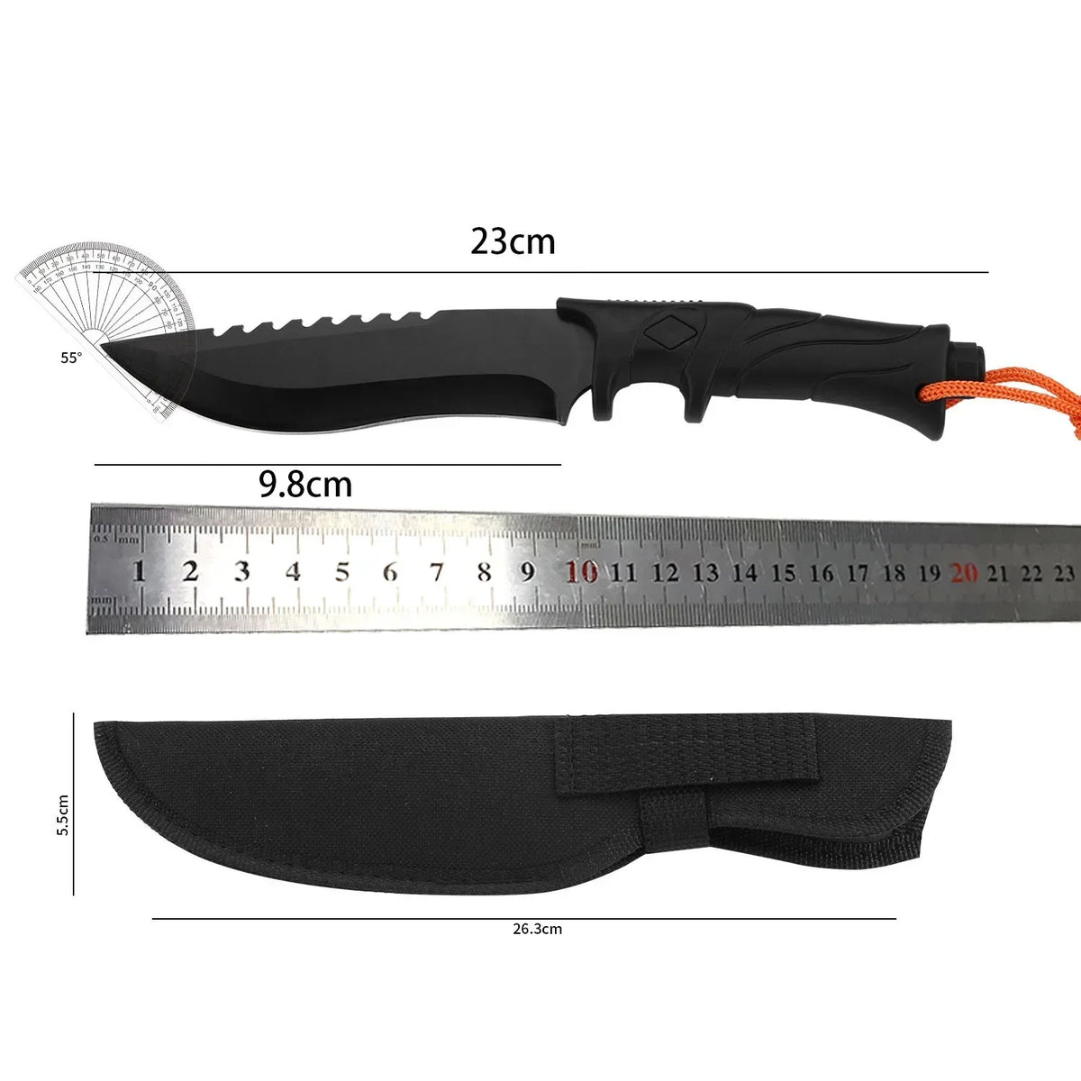 Fixed Blade Camping Knife – Stainless Steel EDC Survival Knife Fixed Blade Knife Axl