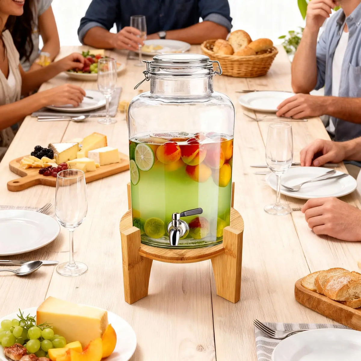 Natural Wood Drink Dispenser Stand – Weddings & Parties Drink Dispenser Stand Axl