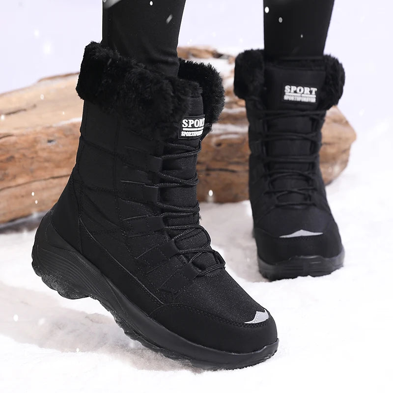 Women's Waterproof Snow Boots – Warm Plush Non-Slip Winter Boots Women's Snow Boots Axl
