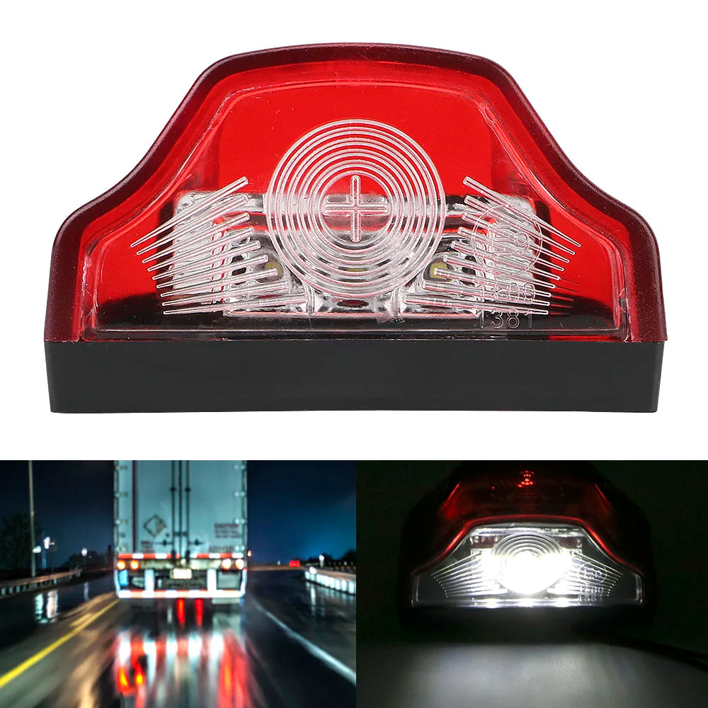LED License Plate Lights for Truck & Trailer – 12V-24V 2Pcs E9 License Plate Light Axl