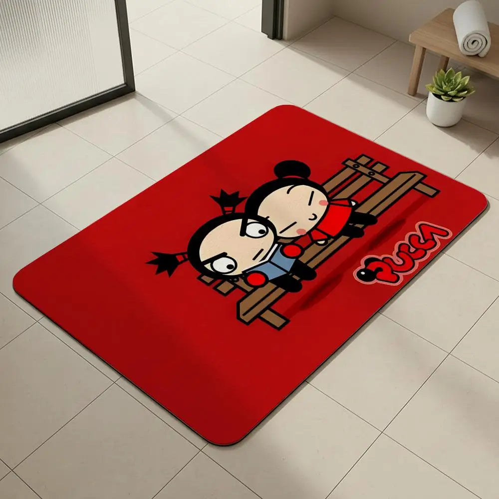 Pucca Diatomite Bath Mat – Quick Dry, Non-Slip & Absorbent Diatomite Bath Mat Axl White10 50x80cm