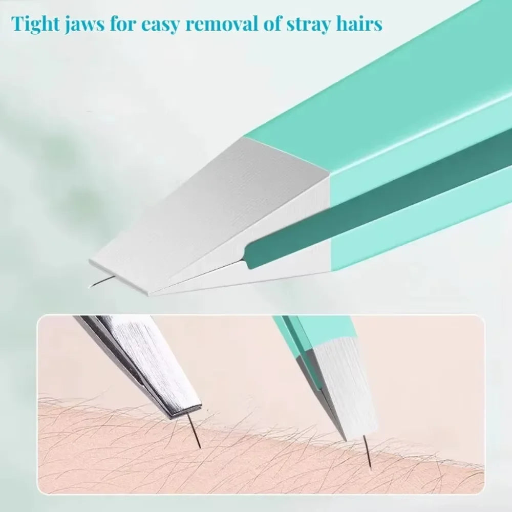 4-Piece Precision Eyebrow Tweezers Set – Stainless Steel Beauty Tool Eyebrow Tweezers Set Axl