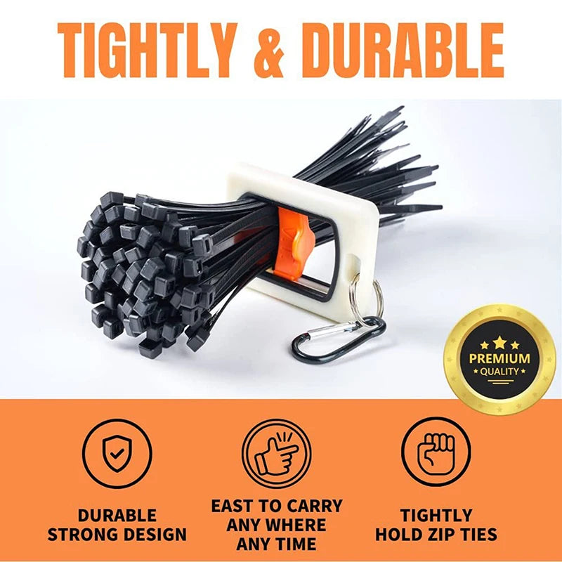 Fluorescent Square Cable Tie Organizer | Portable Storage Cable Tie Organizer Axl