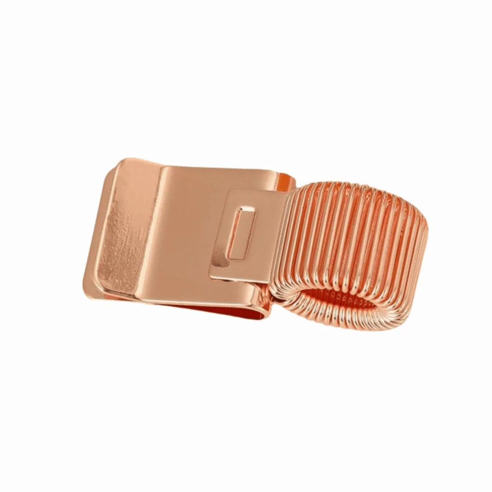 Retro Metal Spring Pen Clip – Notebook Pen Holder Pen Clip Holder Axl Rose Gold