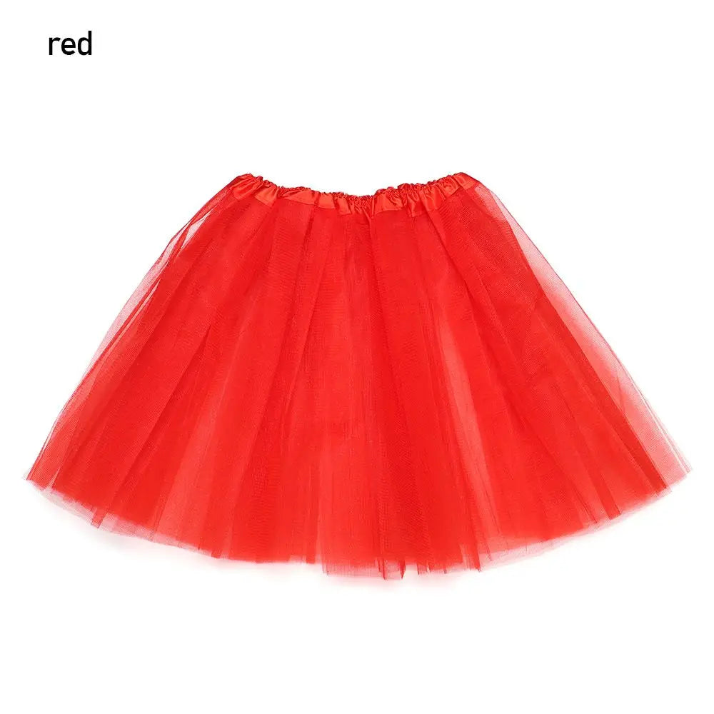 Women's Lolita Tutu Petticoat Skirt – Puffy Ballet Dance Mini Tutu Petticoat Skirt Axl red One Size