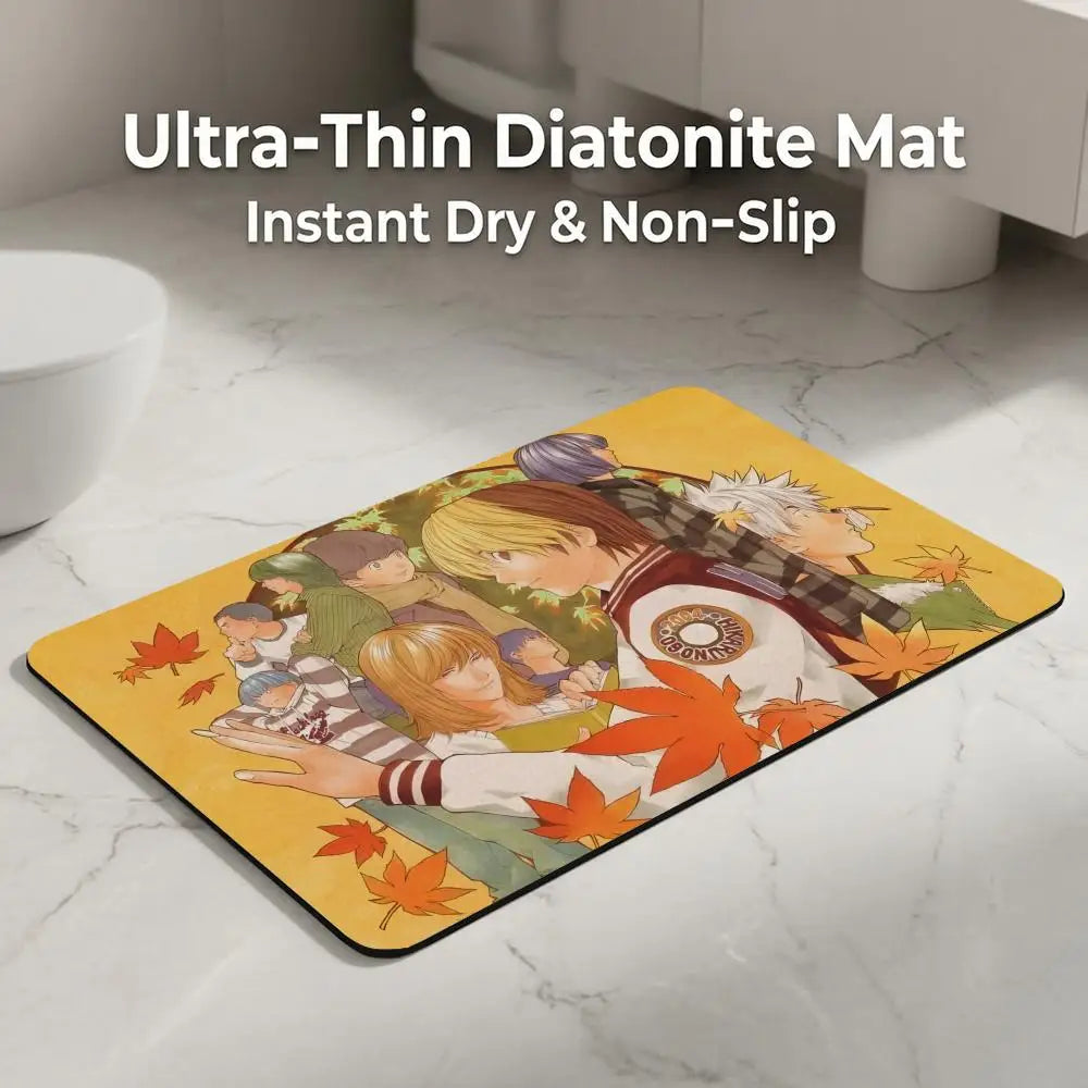 Anime Diatomite Bath Mat – Quick Dry & Anti-Slip Floor Mat Diatomite Bath Mat Axl