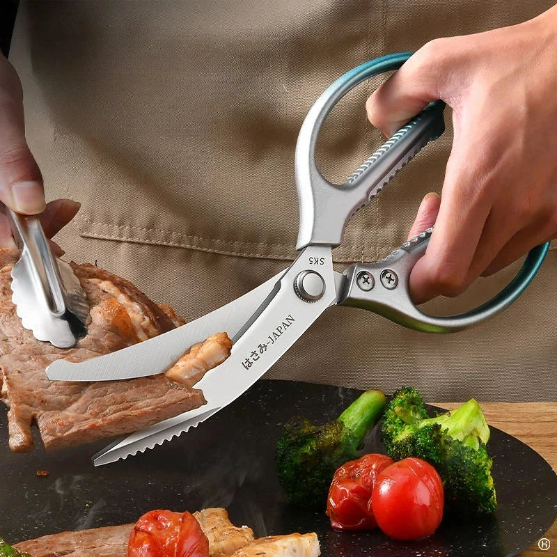 Kitchen Scissors – All-Steel Curved Blade Food Shears Kitchen Scissors Axl