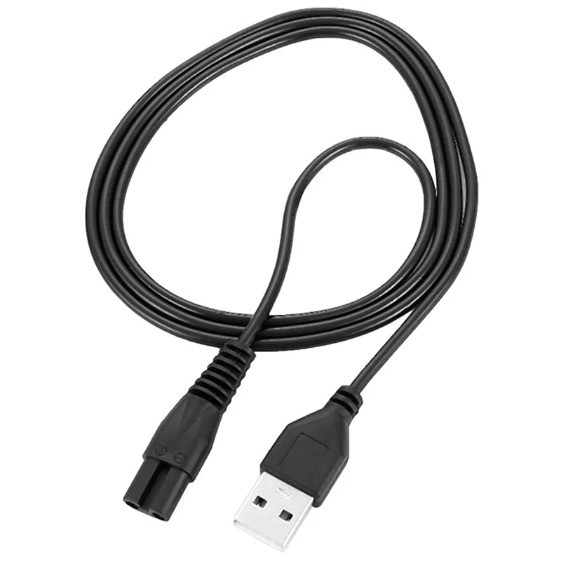 2-Pin Electric Shaver Charger Cable – 80cm Replacement Power Cord Shaver Charger Cable Axl