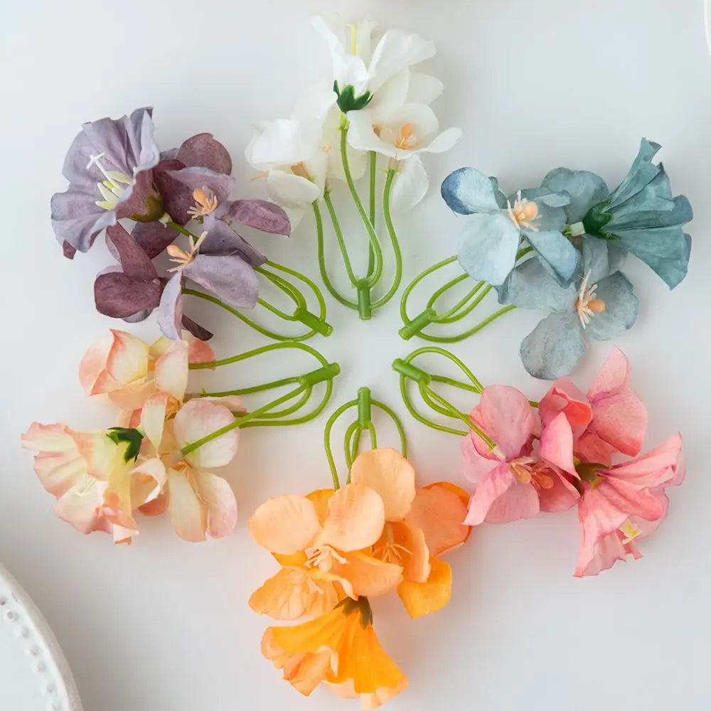 Silk Artificial Hydrangea Flower Heads 5/10 Pcs – Wedding Decor Artificial Silk Flowers Axl
