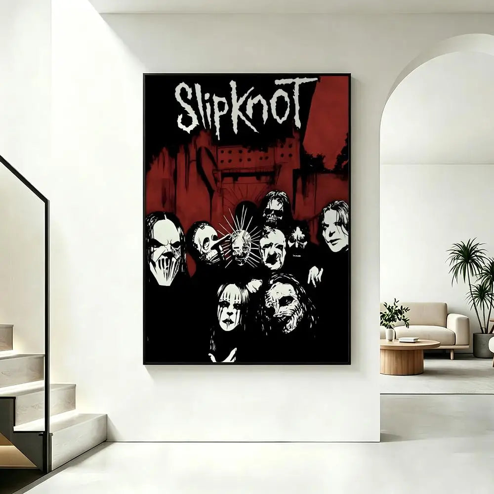 Slipknot Band HD Art Poster – Waterproof Sticky Wall Decor Wall Art Poster Axl