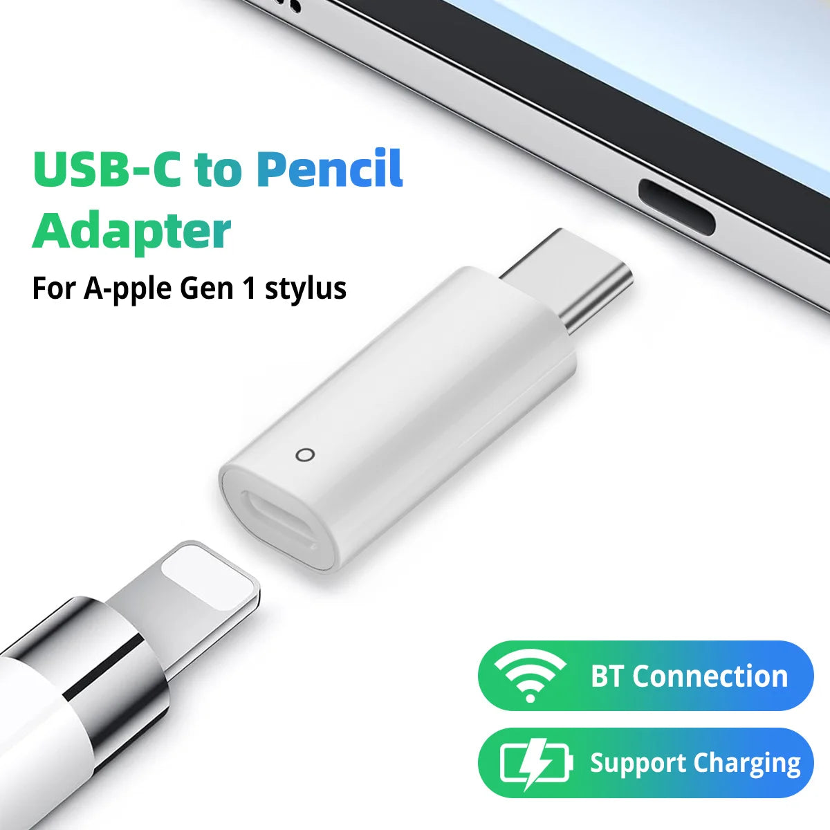 USB-C to Lightning Adapter for Apple Pencil 1st Gen | iPad 10 Stylus Charger Adapter Axl