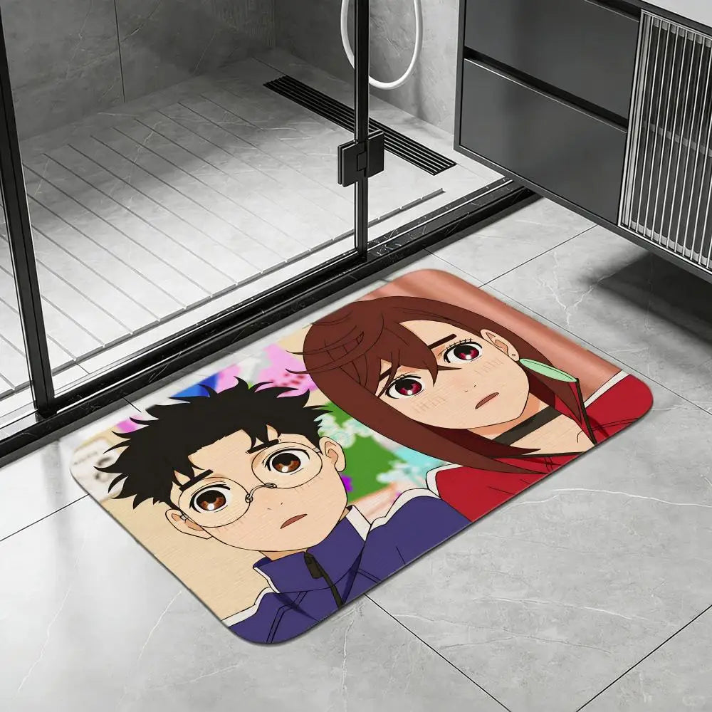 Dandadan Diatomite Bath Mat – Quick Dry & Non-Slip Anime Mat Diatomite Bath Mat Axl White2 30x45cm