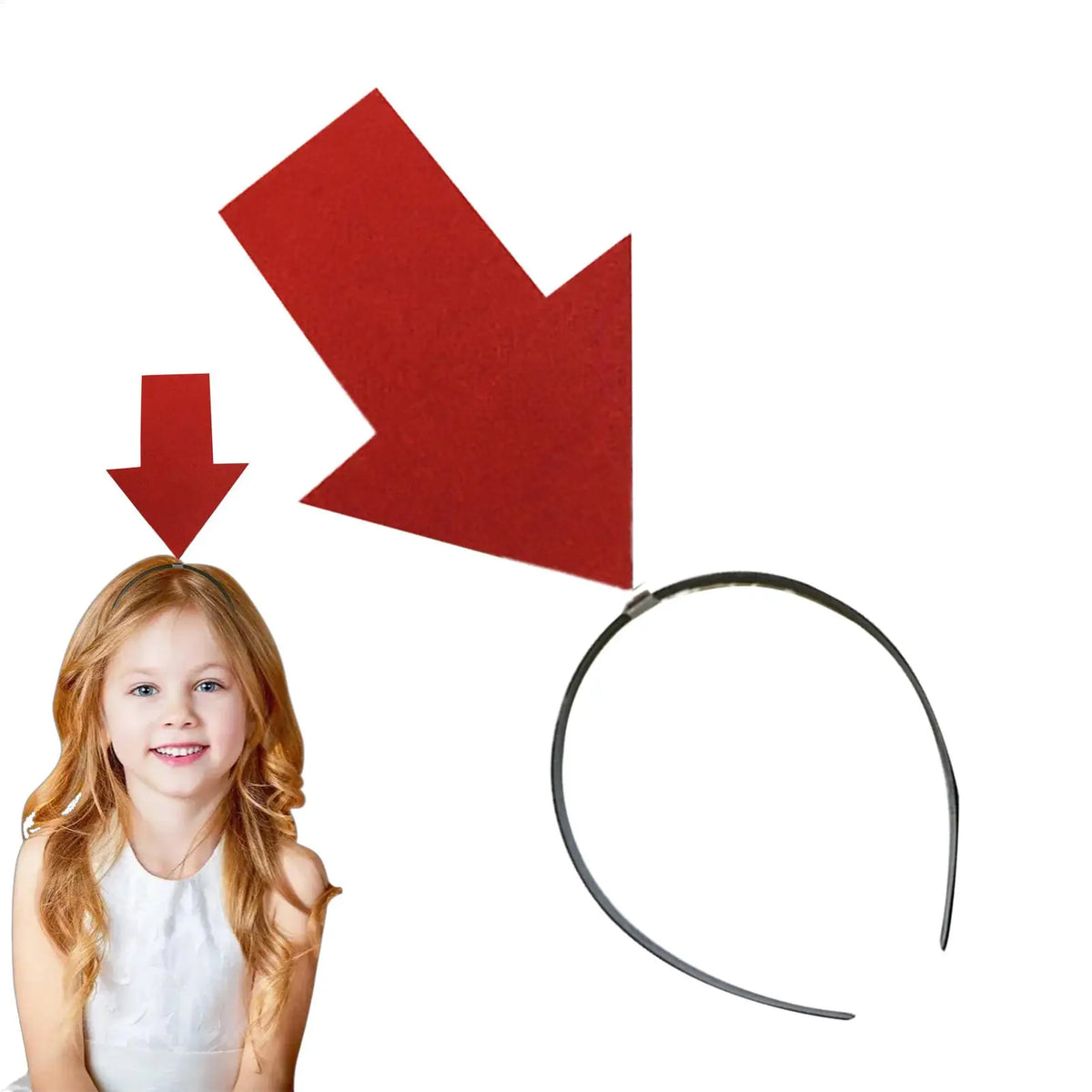 Arrowhead Exclamation Mark Headband – Funny Party Hair Band Novelty Headband Axl