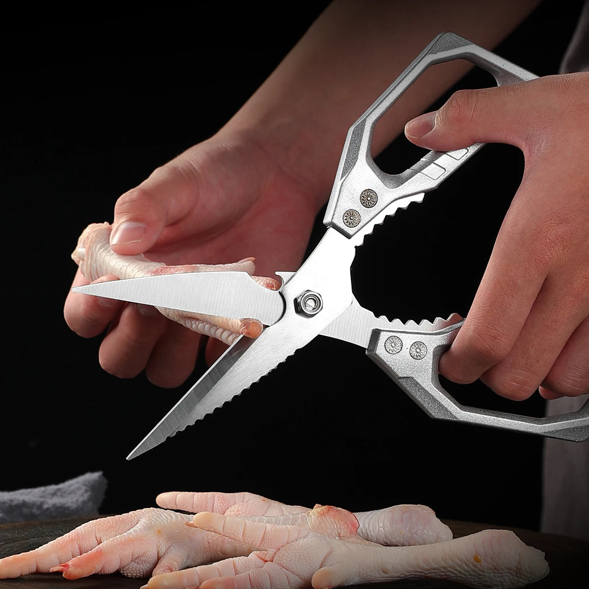 Stainless Steel Kitchen Shears – Heavy-Duty Meat & Poultry Scissors Kitchen Shears Axl