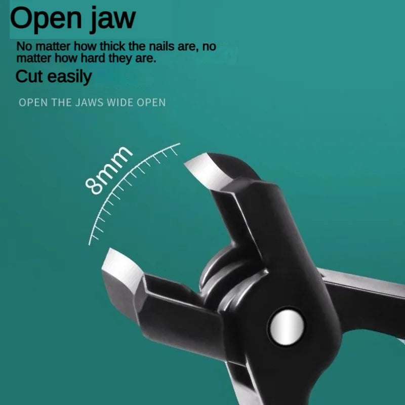 Wide-Jaw Anti-Splash Nail Clipper – Stainless Steel Heavy Duty Nail Clipper Axl
