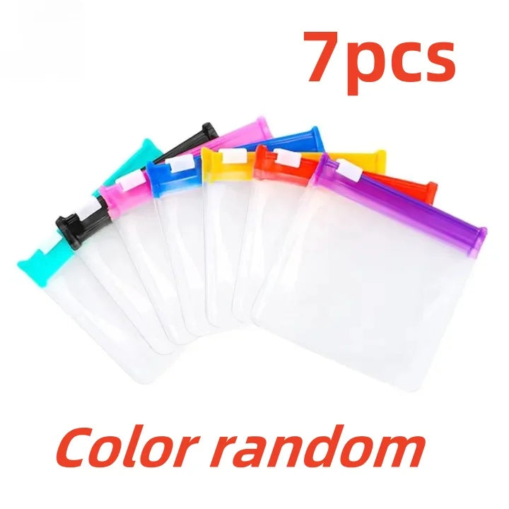 Reusable Zipper EVA Storage Pouches – Pill & Organizer Bags 28/7pc Zipper Storage Pouches Axl 7pcs