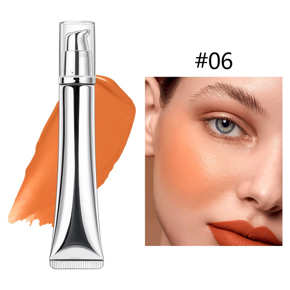 Vegan Liquid Blush Private Label Custom Logo Silver Tube Liquid Blush Axl 06 5pcs with logo