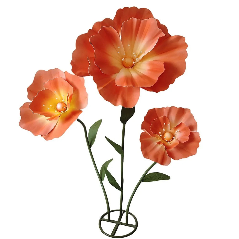 40cm Giant Artificial Poppy Flower – Wedding & Party Décor Artificial Flower Décor Axl