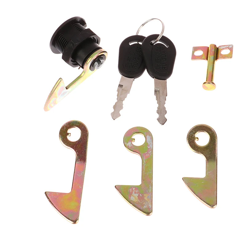 Motorcycle Scooter Tail Box Trunk Lock Set – 1 Lock, 2 Keys & Hooks Motorcycle Trunk Lock Axl